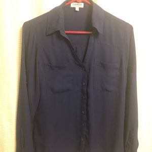 Express Navy dress shirt